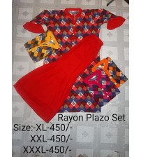 Rayon Plazo Set